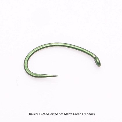 Haki muchowe kiełżowe Daiichi 1929 Select Series Matte Green fly hooks barbless